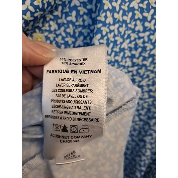 FootJoy Men's Blue Floral Print Fox Hollow Golf Club Polo Shirt Size‎ L - Picture 8 of 10